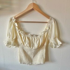 Off the shoulder ruffle top